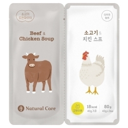 韓國Natural Core自然核心 營養湯雙袋牛肉&雞肉 40gx2入