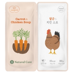 韓國Natural Core自然核心 營養湯雙袋胡蘿蔔&雞 40gx2入