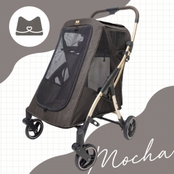 mellow寵物推車 Puff全方位寵物推車 | 摩卡棕 Mocha