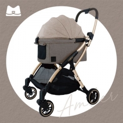 mellow寵物推車 Toffee輕便型寵物推車 | 琥珀棕 Amber