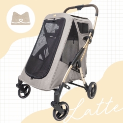 mellow寵物推車 Puff全方位寵物推車 | 拿鐵棕 Latte